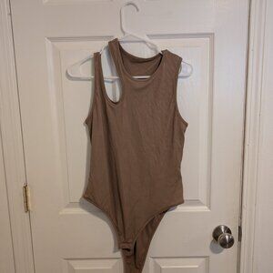 Ribbed cut out Bodysuit